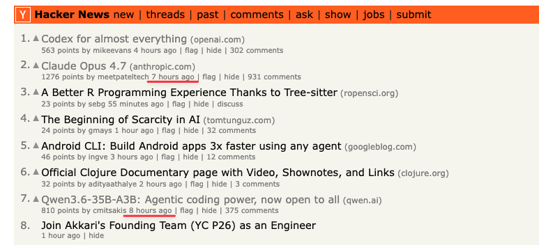 HN screenshot